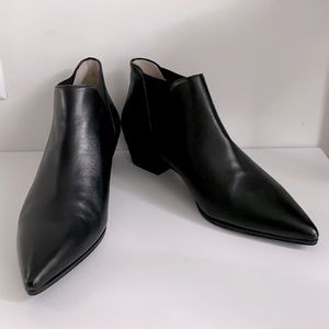 Black Leather Ankle Boots 8.5